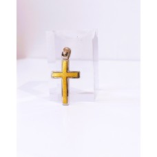 Ασημένιος Σταυρός δίχρωμος SCR11